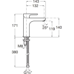 Roca L20 E5: 2+4+6 龍頭套裝 (5A3B09C00+5A0109C02+5B2150C00+AP00033100)